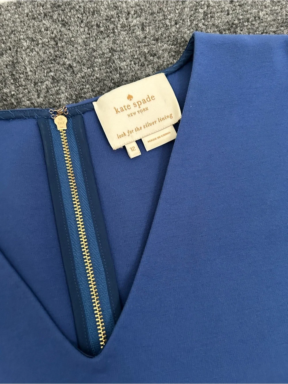 Kate Spade V-Neck Shift Dress - Blue